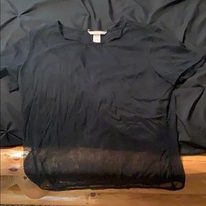 black mesh t-shirt